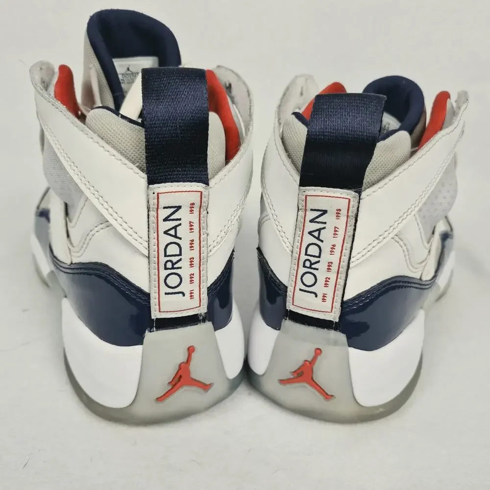 Nike Air Jordan Jumpman Two Trey USA Olympic White Blue Mens 9.5 Womens 11